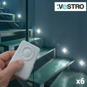 Kit 6 micro lampade LED wireless a controllo remoto 1 Kit 6 micro lampade LED wireless a controllo remoto